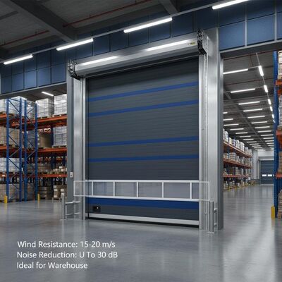 acheter Porte rapide industrielle personnalisable offrant une résistance au vent de 15 à 20 mètres par seconde et une réduction du bruit jusqu'à 30 décibels Idéal pour les entrepôts online manufacture
