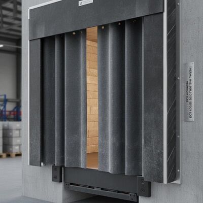 acheter Épaisseur du rideau 0,8 mm Abri du quai de chargement avec haute résistance à l'usure et à la déchirure Fournissant une isolation thermique pour réduire les pertes d'énergie online manufacture