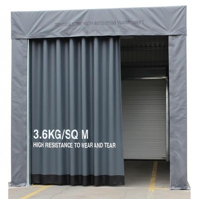 acheter Résistance élevée à l'usure et à la déchirure de chargement Abri de quai avec résistance à la traction 4000 3500 tissage de déformation et solide panneau de rideau en PVC 3,6 kg par mètre carré online manufacture