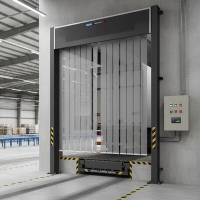 acheter Centres de distribution logistique de chargement Abri de quai avec panneau de rideau en PVC de 36 kgm2 et unité de commande de plateforme de commutation assurant le flux de travail du quai online manufacture