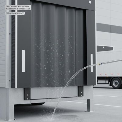 acheter Épaisseur du rideau 08 mm Abri du quai de chargement Offrant un tissu résistant aux UV imperméable et à faible entretien Des surfaces faciles à nettoyer online manufacture