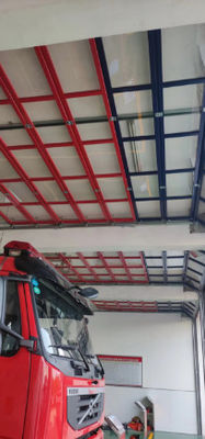 Portes sectionnelles industrielles en aluminium transparent pour salles d'exposition de protection incendie