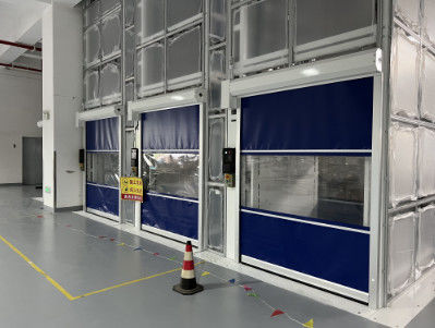 Portes rapides industrielles en acier galvanisé en PVC 2m/s 900N / 800N Résistance à la déchirure