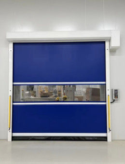 Porte à rouleaux à action rapide en PVC jaune Porte à rouleaux à haute vitesse