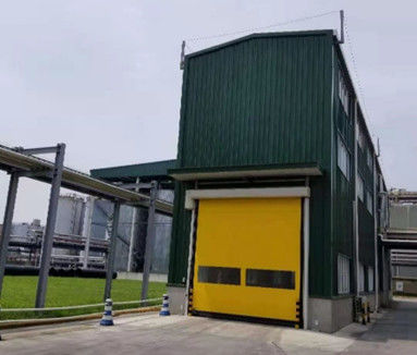 CE Porte rapide industrielle haute résistance en polyester en fibre de PVC épaisseur de rideau 0,8 mm