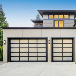 Porte de garage en aluminium sectionnelle électrique automatique résidentielle certifiée CE