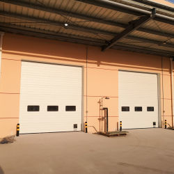Portes de garage extérieures métalliques à rouleaux de levage verticaux ou portes sectionnelles pour entrepôts et quais de chargement