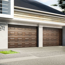 Porte de garage électrique intelligente personnalisée Porte de garage en aluminium sectionnelle de villa moderne