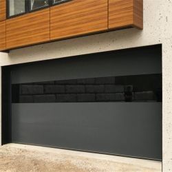 Porte de garage sectionnelle en aluminium isolé ouverte automatiquement