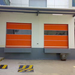 Porte extérieure intérieure Porte à grande vitesse en aluminium alliage PVC enroulée