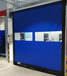 Structure de fermeture à glissière Porte en PVC à haute vitesse pour salle blanche