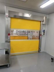Porte en tissu en PVC à haute vitesse antipoussière Porte à volets à haute vitesse Salle blanche Partie rapide Porte à volets à volets