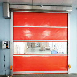 Porte industrielle automatique à grande vitesse avec télécommande d'accès sûr et rapide