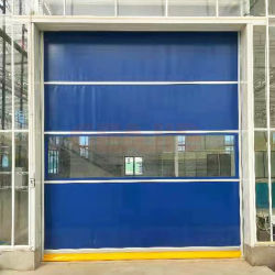 Porte industrielle automatique à grande vitesse avec télécommande d'accès sûr et rapide