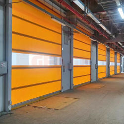 Portes à grande vitesse en PVC Performance fiable pour les entrepôts occupés avec ouverture automatique