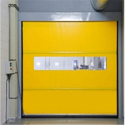 Porte rapide en PVC ignifugé pour ateliers et usines industrielles avec tissu auto-extinguible