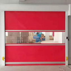 Porte rapide en PVC à réduction de bruit avec moteur à fréquence variable dédié, style d'ouverture automatique, réduction du bruit jusqu'à 30 dB