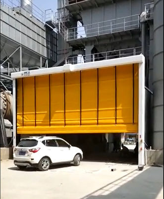 ISO 9001 Portes à empilement rapide Tissu de fenêtre en PVC Porte de garage à rouleaux