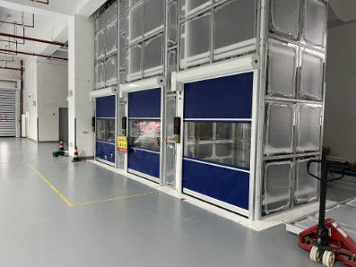 Portes rapides industrielles en acier galvanisé en PVC 2m/s 900N / 800N Résistance à la déchirure