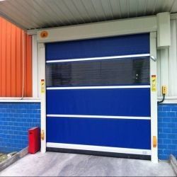 Porte à volets à rouleaux à grande vitesse en tissu automatique Porte à volets à grande vitesse en PVC Porte à volets à grande vitesse