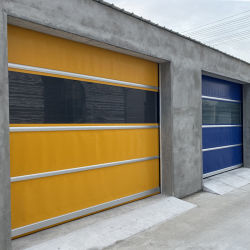 Porte rapide en PVC ignifugé pour ateliers et usines industrielles avec tissu auto-extinguible