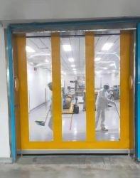 Méthode d'ouverture à roulement rapide Porte PVC Remplacement facile Entretien simple Revêtement autonettoyant