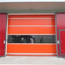 Porte rapide en PVC à réduction de bruit avec moteur à fréquence variable dédié, style d'ouverture automatique, réduction du bruit jusqu'à 30 dB